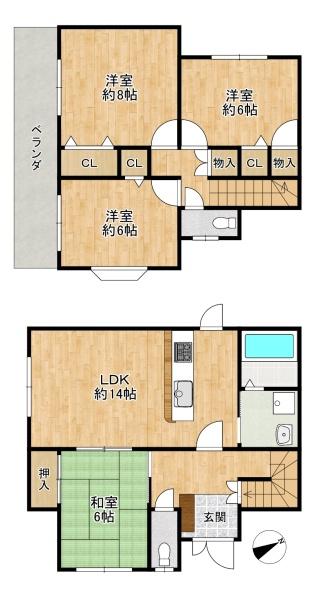 枚方市杉山手３丁目　中古一戸建て