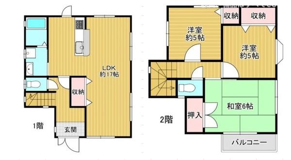 枚方市長尾東町3丁目の中古一戸建て(間取り)