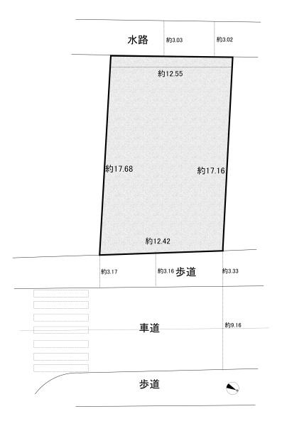 寝屋川市葛原新町　建築条件なし　土地
