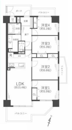 日光ハイツ香里第五　中古マンション