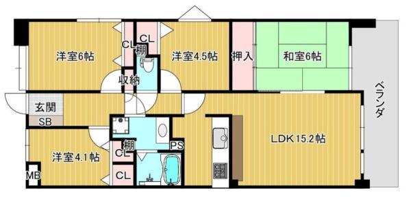 オークヒルズ香里弐番館　中古マンション