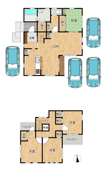 木津川市木津八ケ坪　中古一戸建て