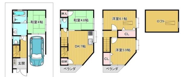 寝屋川市成美町の中古一戸建て