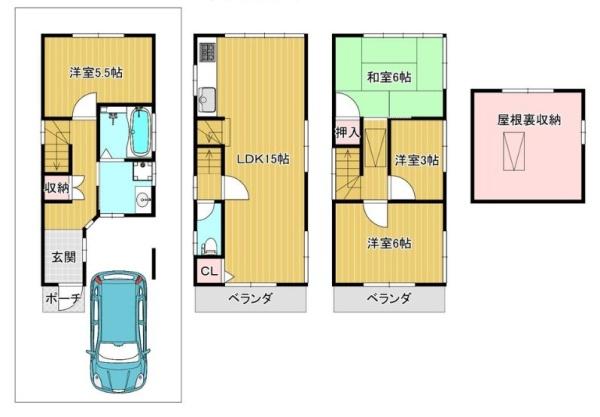 門真市四宮５丁目　中古一戸建て