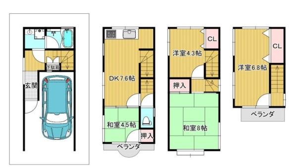 寝屋川市緑町　中古一戸建て