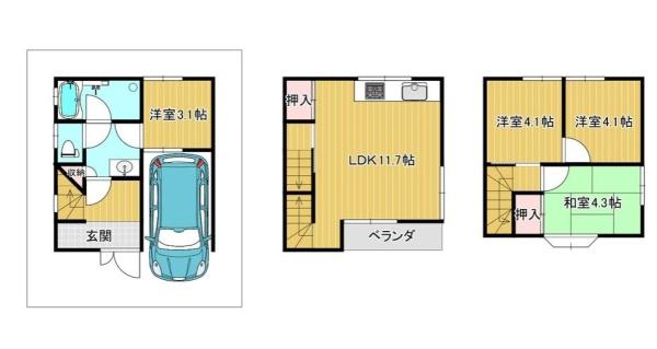 門真市島頭４丁目　中古一戸建て