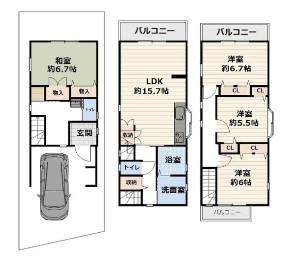 守口市橋波東之町３丁目の中古一戸建て