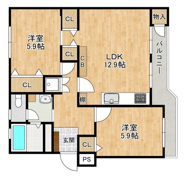 藤阪ハイツＤ４棟　中古マンション