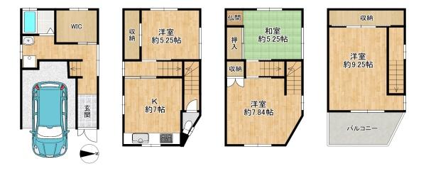 門真市五月田町　中古一戸建て