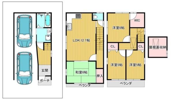 門真市三ツ島５丁目の中古一戸建て
