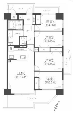 日光ハイツ香里第五　中古マンション