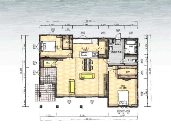 期間限定/敷地105坪/新築34坪平屋住宅