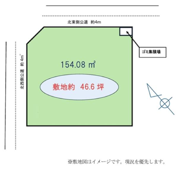 久喜市野久喜/154.08㎡/46.6坪/角地/更地引渡し