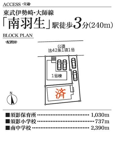 南羽生駅近！駐車場2台分ありの新築平屋住宅。