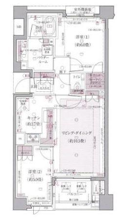 ヴィークコート市谷加賀町(間取り)