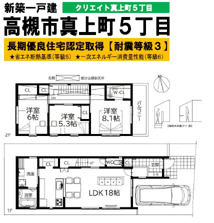高槻市真上町５丁目　新築戸建