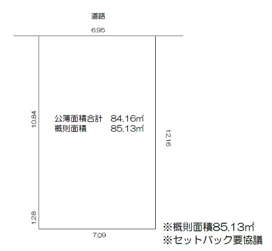 高槻市上本町　建築条件無し土地