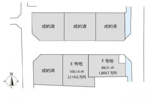 茨木市目垣1丁目F号地　建築条件付き土地