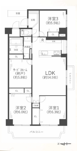 ローレルハイツ茨木総持寺1号棟