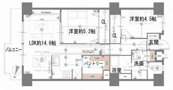 茨木グランドハイツ・9階部分