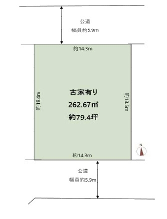 茨木市玉瀬町　建築条件無し土地