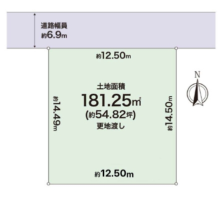 高槻市高見台　建築条件なし土地
