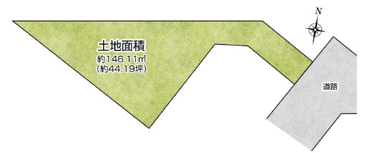 高槻市安岡寺町４丁目　建築条件なし土地