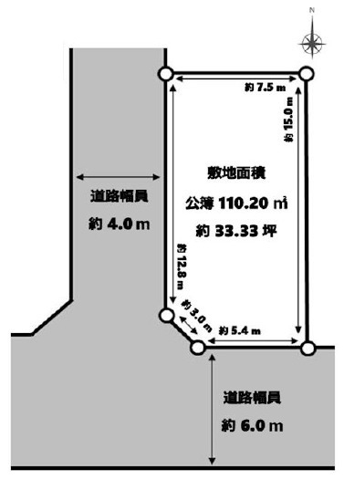 茨木市三島丘２丁目　建築条件なし土地