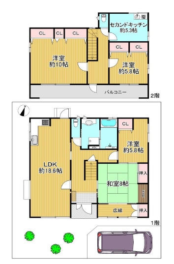 高槻市松が丘2丁目　中古建て