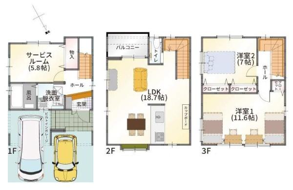 新築分譲住宅　天白区池場1丁目　2号地