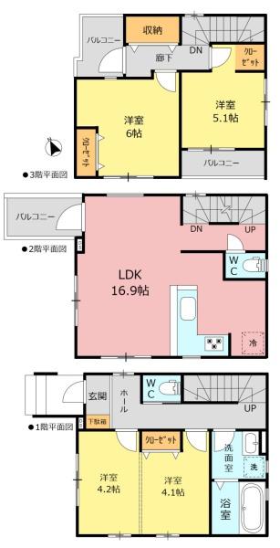 新築分譲住宅　天白区一本松1期　1号棟