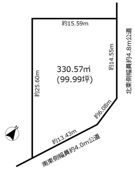 土地　日進市折戸町鎌ケ寿　100坪