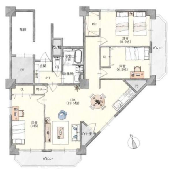 日車マンション平和が丘B棟