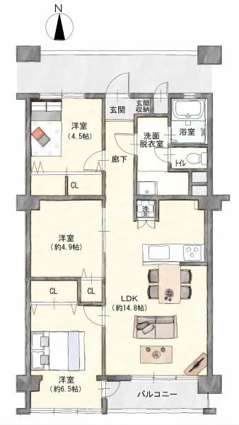 上社北住宅　1号棟