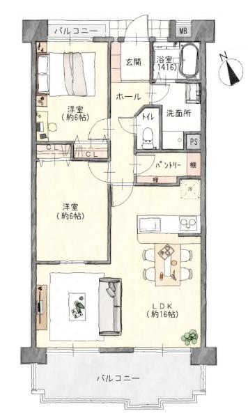 荘苑八事ビラージュ二番館