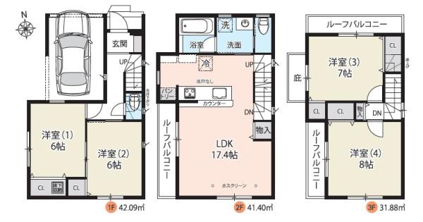 北区神谷３丁目の新築一戸建
