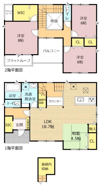 瑞穂市本田の新築一戸建(間取り)