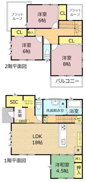 瑞穂市本田の新築一戸建(間取り)