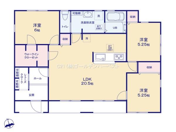リーブルガーデン　ひたちなか市阿字ヶ浦町第3　1号棟