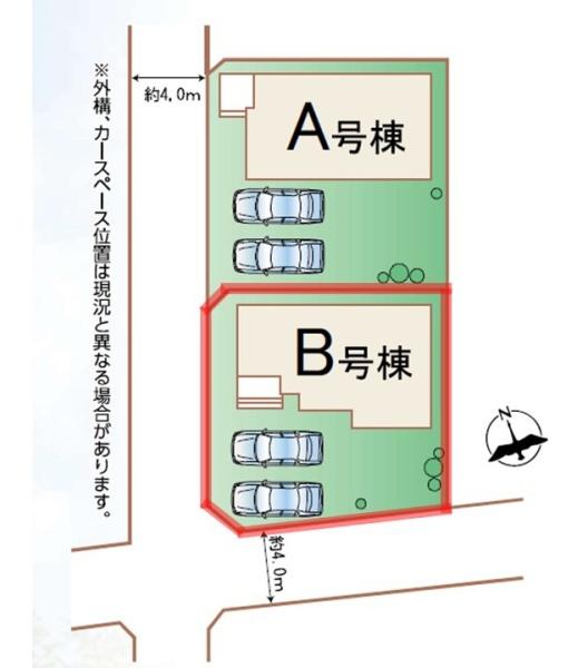 ハートフルタウン　水戸市元吉田町2235番　B号棟