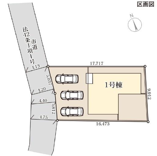 リーブルガーデン 水戸市赤塚4期 全1棟(区画図)