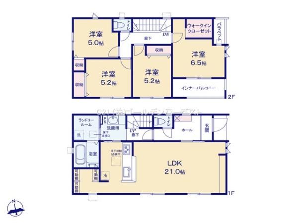 リーブルガーデン　ひたちなか市阿字ヶ浦町第4　2号棟