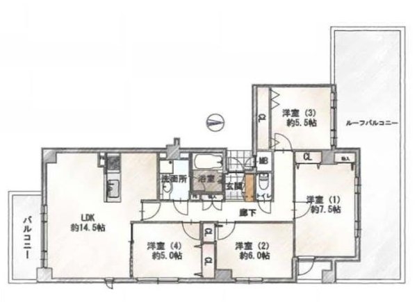 セザール武庫之荘ガーデン(間取り)