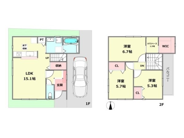 尼崎市蓬川荘園戸建て