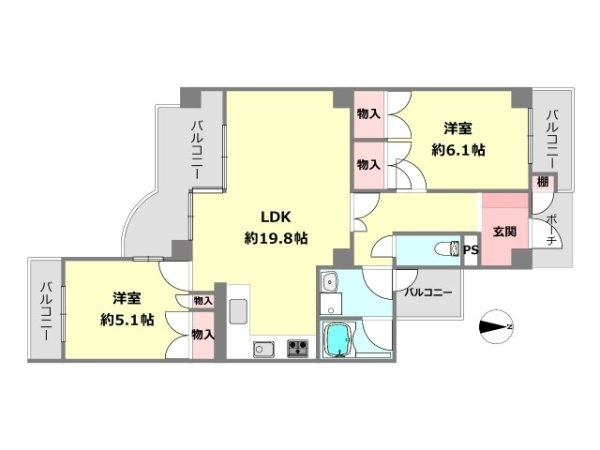 パレ武庫川プルミエール2　三号棟