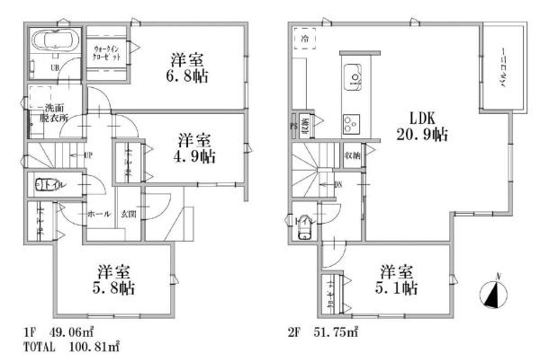 中区矢口台全2棟　1号棟
