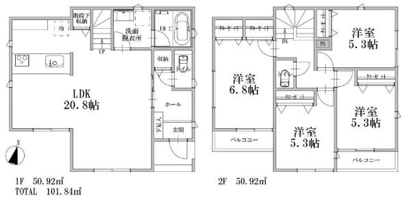 中区矢口台全2棟　2号棟