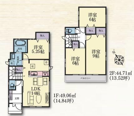 ハートフルタウンいぶき野2期全12棟　B号棟