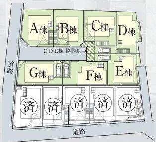 港北区篠原東2丁目全12棟 D棟(全体区画図)