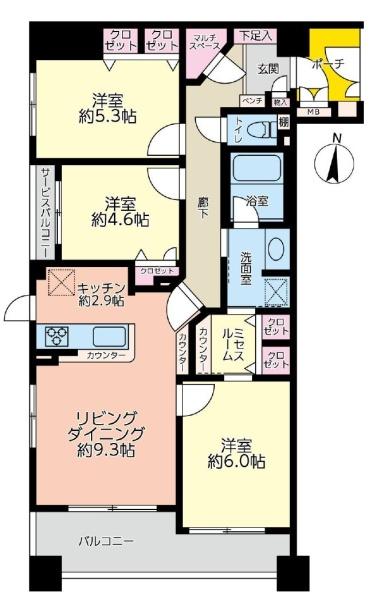エンゼルハイム横濱磯子壱番館(間取り)